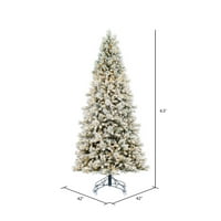 Umjetno božićno drvce od 6,5 ' 42 od jata Jacksonovog bora s predosvijetljenim toplim bijelim svjetlima