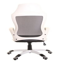 Moderna crno-bijela mrežasta stolica s visokim unatrag po vremenu