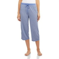 Ženske Capri hlače u prugastim prugama za spavanje