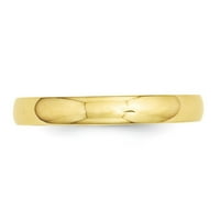 Polukružni zaručnički prsten od žutog zlata, veličine 7,5