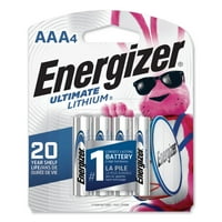 Energizer Eveready Ultimate Lithium AAA, 1.5V, EVEL92SBP4