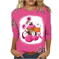 & Pulover za žene, božićne majice s printom, široke majice, bluze s okruglim vratom, ležerni topovi, prijedlozi dana