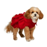 Christian Siriano, odjeća za pse, džemper za pse s volanima, crvena, e-mail