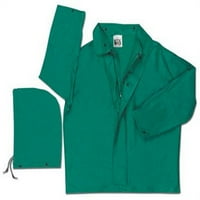 2-dijelna zaštitna zelena jakna od poliestera i PVC-a s odvojivom kapuljačom