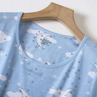 Ženski kompleti pidžame pamučna spavaćica kratkih rukava ležerna spavaćica s printom Ženska odjeća za spavanje