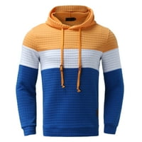Majica s kapuljačom za muškarce za jesen i zimu koja odgovara boji kariranog šarenog tankog džempera s kapuljačom, majica s kapuljačom