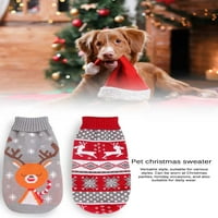 Božićni pulover za domaće mačke, topli kaput za štene s sobovi i снежинками