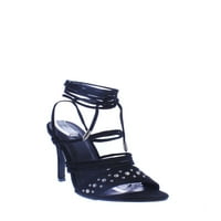 & L honeypeach-ženke čipkane pete sandale u crnoj boji
