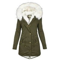 jakne za žene, Plus size zimski kaput, jakna s reverom s dugim rukavima, Vintage izolirani kaput, jakna, topla gornja odjeća s kapuljačom