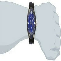 Muški satovi u A-listi s plavim brojčanikom i crnim silikonskim satom