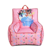 Disney princeza meka četverokutna stolica za vrećicu, ružičasti poliester
