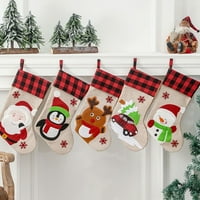 Božićne čarape crtani Djed Los čarape sa snjegovićem poklon vrećica sa slatkišima božićne čarape ukrasi Božićni viseći ukras